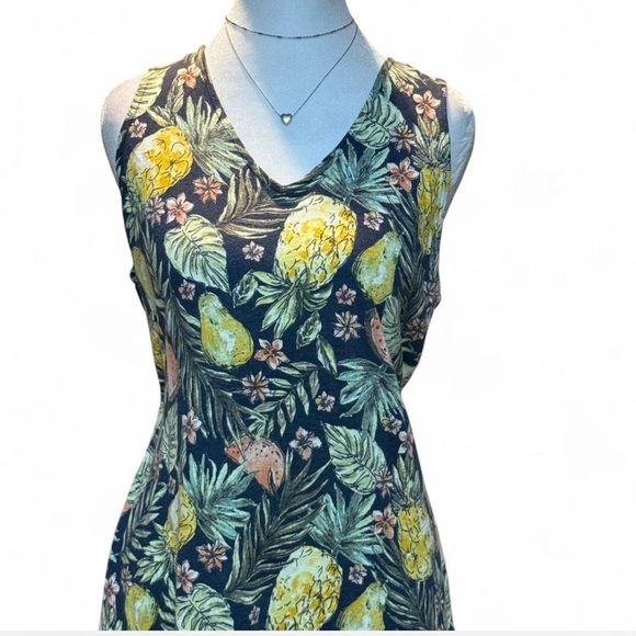 J.Jill Exclusive Tropical Print MIDI Dress Size Small - Picture 1 of 4
